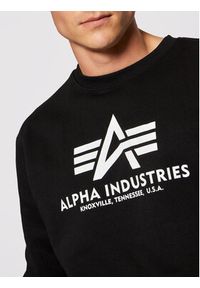 Alpha Industries Bluza Basic 178302 Czarny Regular Fit. Kolor: czarny. Materiał: bawełna #3