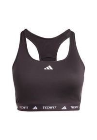 Adidas - Biustonosz TECHFIT (Plus Size). Kolekcja: plus size. Kolor: czarny. Materiał: materiał. Technologia: Techfit (Adidas)