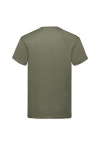 FRUIT OF THE LOOM - Oryginalna Bawełniana Koszulka Unisex Dla Dorosłych. Kolor: zielony. Materiał: bawełna. Sport: turystyka piesza