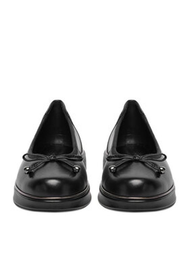 Go Soft Baleriny CEO-RST-9229-01 Czarny. Kolor: czarny. Materiał: skóra