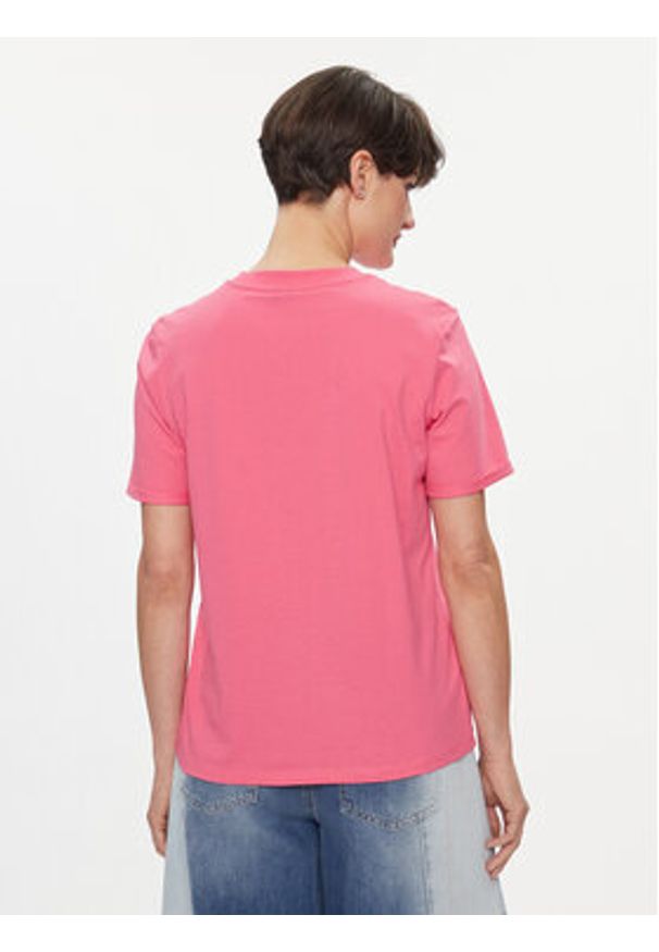 Pieces T-Shirt Ria 17086970 Różowy Regular Fit. Kolor: różowy. Materiał: bawełna