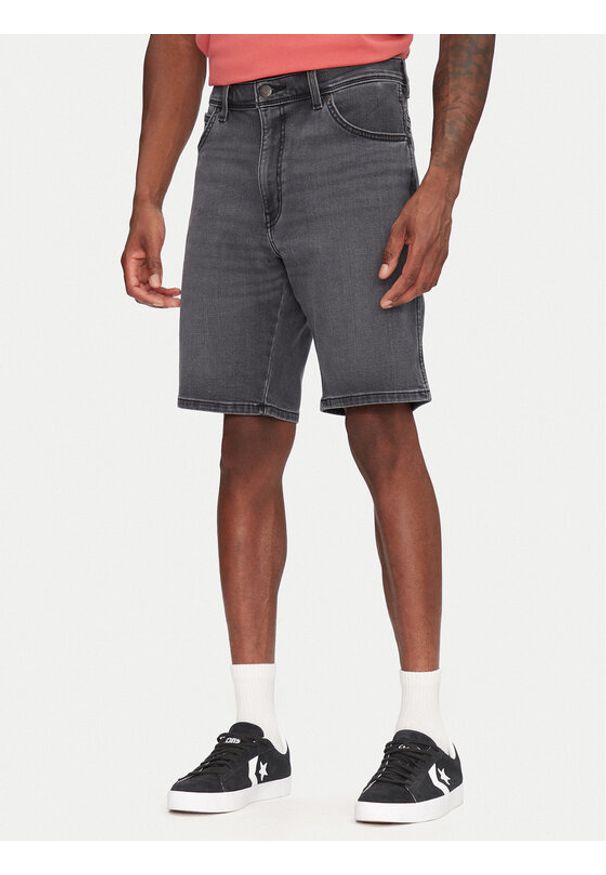 Wrangler Szorty jeansowe Texas 112364833 Szary Regular Fit. Kolor: szary. Materiał: bawełna