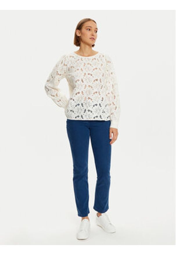 Fransa Bluzka Bonni 20614130 Écru Regular Fit. Materiał: syntetyk