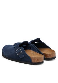 Birkenstock Klapki Boston 1030902 Granatowy. Kolor: niebieski. Materiał: skóra, zamsz