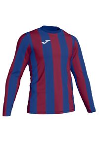 Koszulka do piłki nożnej męska Joma Inter z długim rękawem. Kolor: czerwony, brązowy, niebieski, wielokolorowy. Długość rękawa: długi rękaw. Długość: długie