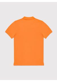 Pako Lorente - PAKO LORENTE – Gładki t-shirt polo w pomarańczowym kolorze. Okazja: na co dzień. Typ kołnierza: polo. Kolor: pomarańczowy. Materiał: bawełna. Wzór: gładki. Styl: casual #6
