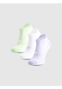 4f - 4F Skarpetki sportowe przed kostkę (3-pack) dziewczęce - multikolor 38-40. Kolor: wielokolorowy. Materiał: materiał