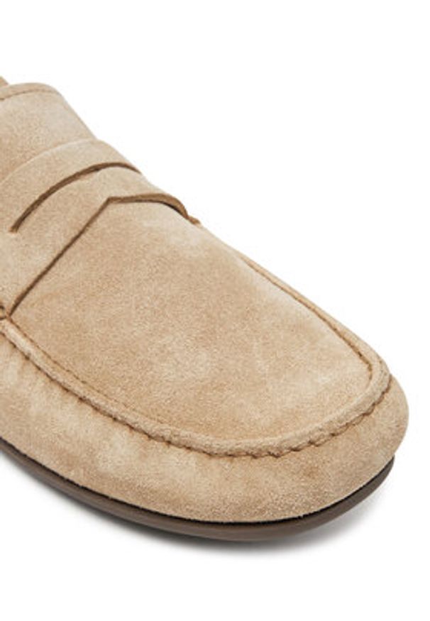 TOMMY HILFIGER - Tommy Hilfiger Mokasyny Casual Hilfiger Suede Driver FM0FM04998 Beżowy. Okazja: na co dzień. Kolor: beżowy. Materiał: zamsz, skóra. Styl: casual