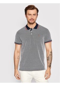 Jack&Jones PREMIUM Polo Bluwin 12169064 Granatowy Regular Fit. Typ kołnierza: polo. Kolor: niebieski. Materiał: syntetyk, bawełna