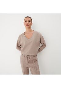 Mohito - Bluza z dekoltem V - Beżowy. Kolor: beżowy #1