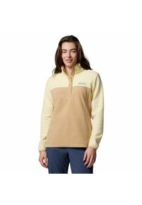 columbia - Bluza polarowa damska Columbia Benton Springs 1/2 Snap Pullover Fleece II. Kolor: żółty. Materiał: polar
