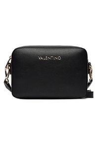 Valentino by Mario Valentino - VALENTINO Czarna torebka Alexia Camera Bag. Kolor: czarny. Wzór: paski. Styl: klasyczny