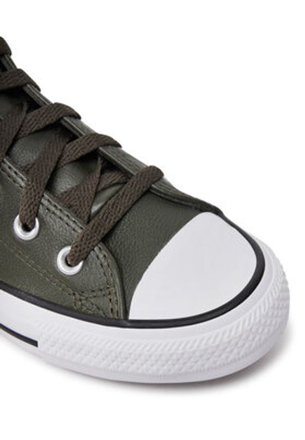 Converse Trampki Chuck Taylor All Star Faux Leather Hi A09481C 371 Zielony. Kolor: zielony. Materiał: materiał