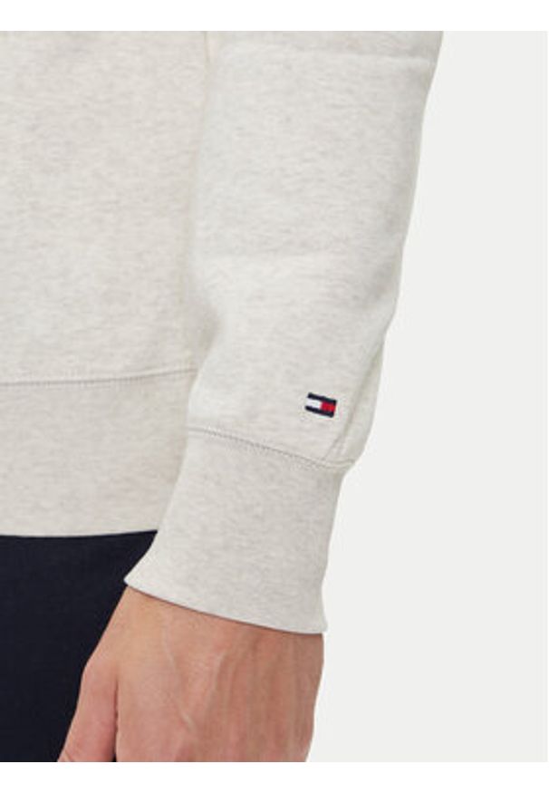TOMMY HILFIGER - Tommy Hilfiger Bluza Logo MW0MW11596 Beżowy Regular Fit. Kolor: beżowy. Materiał: bawełna, syntetyk