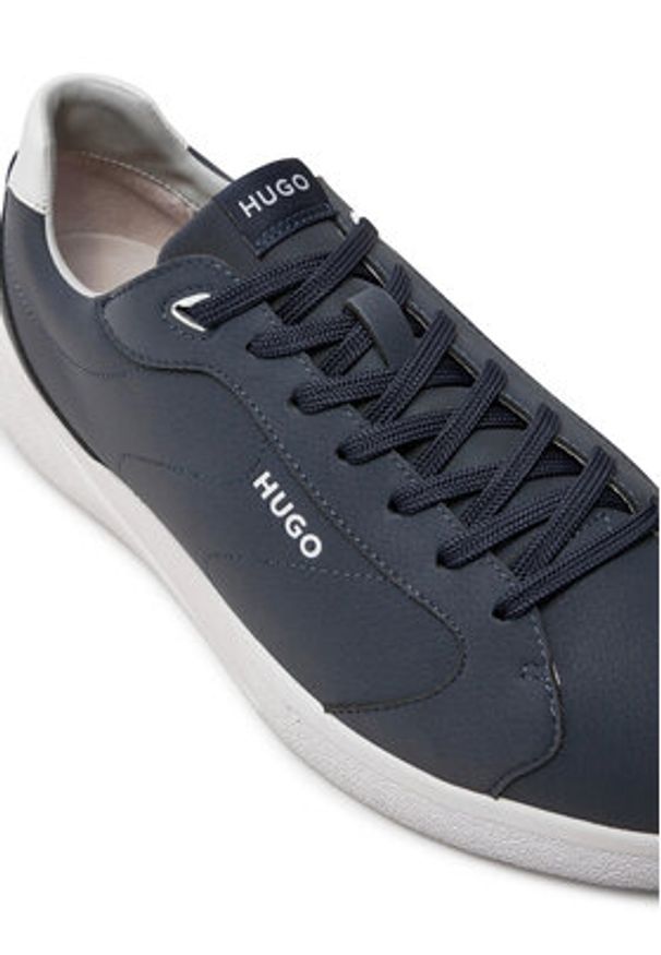 Hugo Sneakersy Riven Tenn 50524249 Granatowy. Kolor: niebieski. Materiał: materiał