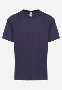 Born2be - Granatowa Bawełniana Koszulka T-shirt w Stylu Basic Malorisa. Okazja: na co dzień. Kolor: niebieski. Materiał: bawełna. Styl: klasyczny, casual, elegancki