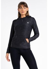 DARE 2B - Bluza sportowa z kapturem damska Sprint City. Typ kołnierza: kaptur. Kolor: czarny. Materiał: poliester, elastan. Sport: bieganie
