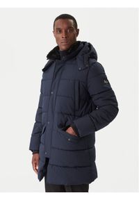 Karl Lagerfeld - KARL LAGERFELD Kurtka zimowa 505035 554586 Granatowy Regular Fit. Typ kołnierza: dekolt w karo. Kolor: niebieski. Materiał: syntetyk. Sezon: zima