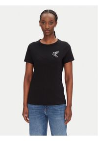 BOSS T-Shirt C_Elogo_21 50540260 Czarny Slim Fit. Kolor: czarny. Materiał: bawełna