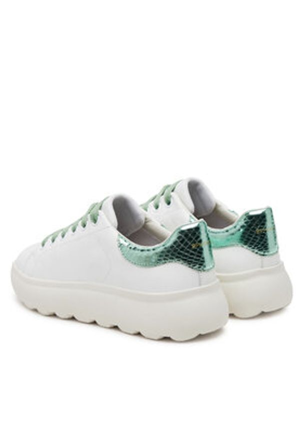 Geox Sneakersy D Spherica Ec4.1 D45TCD 085KY C1548 Biały. Kolor: biały. Materiał: skóra
