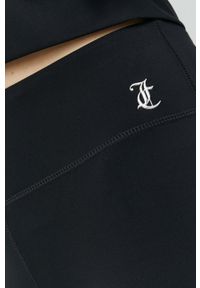 Juicy Couture legginsy Lorraine damskie kolor czarny gładkie. Kolor: czarny. Materiał: skóra, dzianina, materiał. Wzór: gładki #2