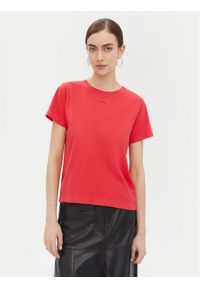 Pinko - PINKO T-Shirt 100373 A228 Czerwony Regular Fit. Kolor: czerwony. Materiał: bawełna