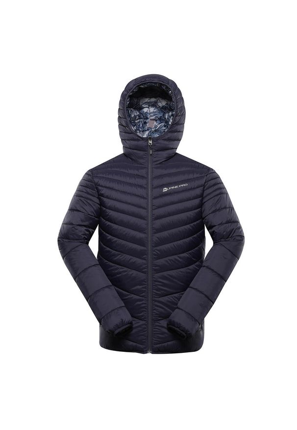 ALPINE PRO - Kurtka męska ocieplana dwustronna Alpine Pro Erom. Kolor: niebieski. Materiał: puch. Sport: turystyka piesza