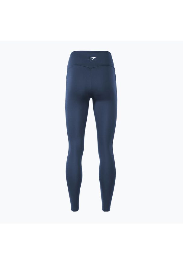 GYM SHARK - Legginsy treningowe damskie Gymshark Training Mesh. Kolor: niebieski. Materiał: mesh