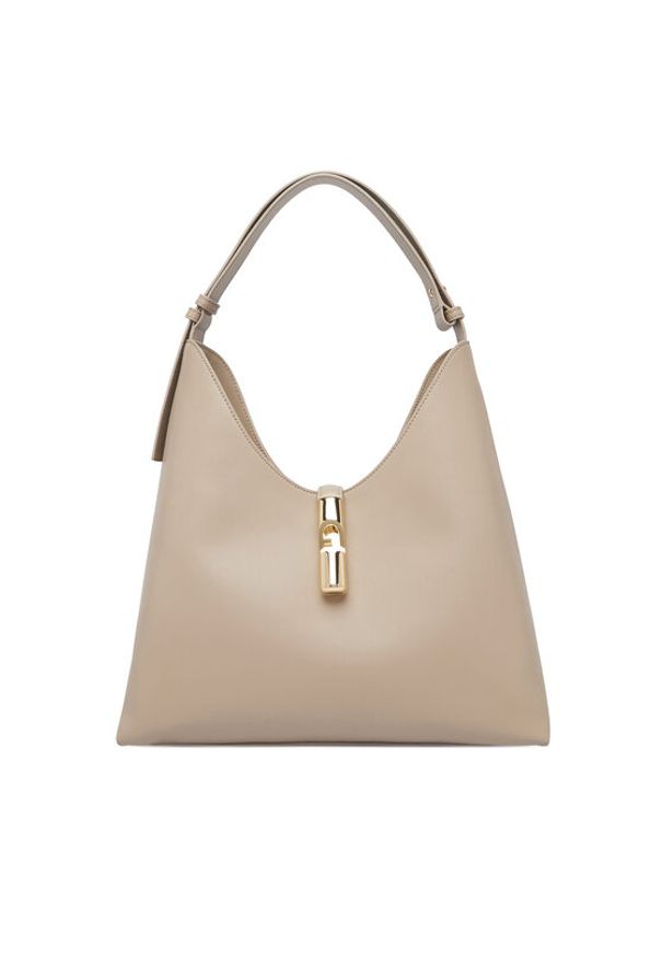 Furla Torebka Goccia M WB01499 BX3104 KH 4488S Beżowy. Kolor: beżowy. Materiał: skórzane