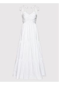 Fracomina Sukienka letnia FP22SD3012W40001 Biały Regular Fit. Kolor: biały. Materiał: bawełna. Sezon: lato #3