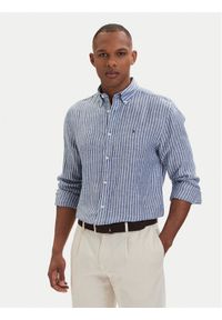 TOMMY HILFIGER - Tommy Hilfiger Koszula Bengal MW0MW42400 Niebieski Regular Fit. Kolor: niebieski. Materiał: len #1