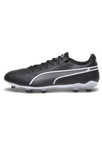 Buty piłkarskie męskie Puma 01 King Pro Fg Ag. Zapięcie: sznurówki. Kolor: czarny, biały, wielokolorowy. Materiał: syntetyk, materiał. Szerokość cholewki: normalna. Sport: piłka nożna