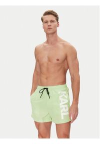 Karl Lagerfeld - KARL LAGERFELD Szorty kąpielowe A1M46013 Zielony Regular Fit. Kolor: zielony. Materiał: syntetyk #4
