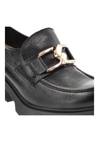 Czarne Półbuty Lemar Damskie Wygodne Obuwie. Okazja: do pracy. Zapięcie: klamry. Kolor: czarny. Materiał: skóra. Obcas: na obcasie. Styl: elegancki. Wysokość obcasa: średni #4