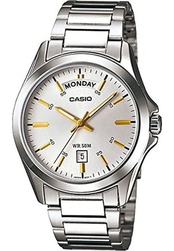 Zegarek Casio Męski MTP-1370D-7A2VDF srebrny 40mm. Kolor: srebrny