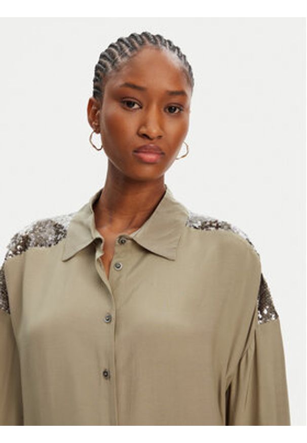 ACCESS FASHION Koszula 53-7027-437 Zielony Loose Fit. Kolor: zielony. Materiał: wiskoza