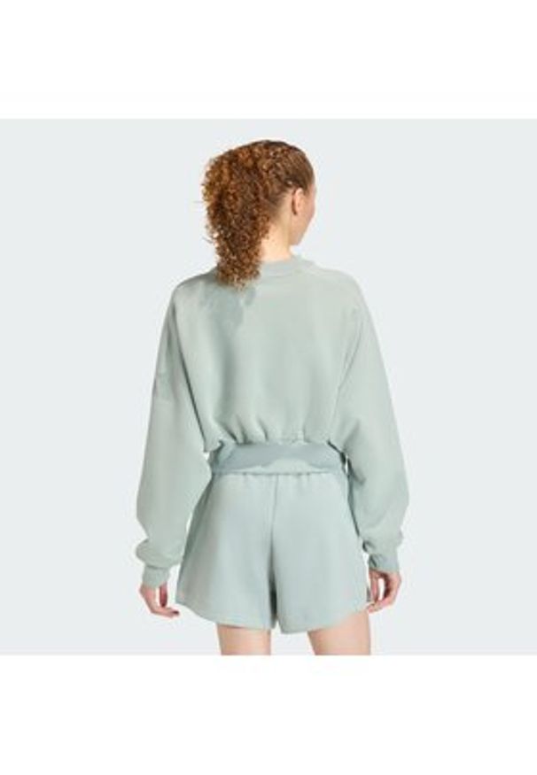 Adidas - adidas Bluza Soft Lux KA7015 Zielony Loose Fit. Kolor: zielony. Materiał: syntetyk