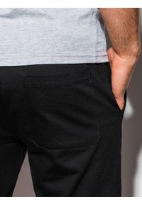 Ombre Clothing - Krótkie spodenki męskie dresowe P29 - czarne - XXL. Okazja: na co dzień. Kolor: czarny. Materiał: dresówka. Długość: krótkie. Styl: casual #5