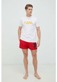 Karl Lagerfeld szorty kąpielowe kolor czerwony. Kolor: czerwony. Materiał: poliester #4
