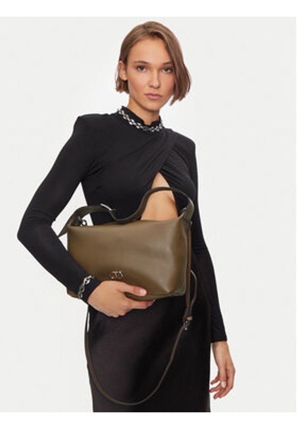 TwinSet - TWINSET Torebka Tracolla 242TB7012 Brązowy. Kolor: brązowy. Materiał: skórzane