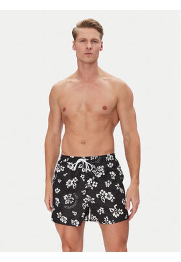 Karl Lagerfeld - KARL LAGERFELD Szorty kąpielowe A2M46035 Czarny Regular Fit. Kolor: czarny. Materiał: syntetyk