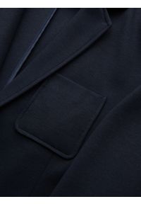 Ombre Clothing - Męska marynarka SLIM z dzianiny o subtelnej strukturze – granatowa V3 - Rozmiar: XXL. Okazja: do pracy. Kolor: niebieski. Materiał: dzianina. Wzór: kolorowy. Styl: klasyczny #9