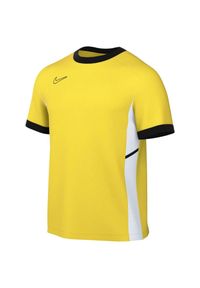 Nike - Koszulka Męska Academy 25 SS. Kolor: żółty. Sport: turystyka piesza