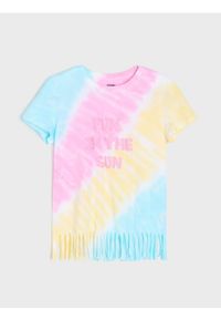 Sinsay - Koszulka tie dye z ozdobnymi frędzlami - wielobarwny