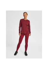 Damska koszulka z długim rękawem Hummel MT Vanja. Kolor: czerwony. Długość rękawa: długi rękaw. Długość: długie. Sport: joga i pilates, fitness #2
