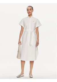 Polo Ralph Lauren Sukienka koszulowa 211935153001 Biały Regular Fit. Typ kołnierza: polo. Kolor: biały. Materiał: bawełna. Typ sukienki: koszulowe