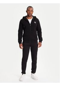 Karl Lagerfeld - KARL LAGERFELD Bluza 705040 553910 Czarny Regular Fit. Typ kołnierza: dekolt w karo. Kolor: czarny. Materiał: bawełna #3