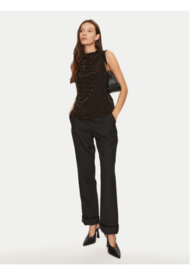 Vero Moda Bluzka Lucy 10316749 Brązowy Regular Fit. Kolor: brązowy. Materiał: syntetyk