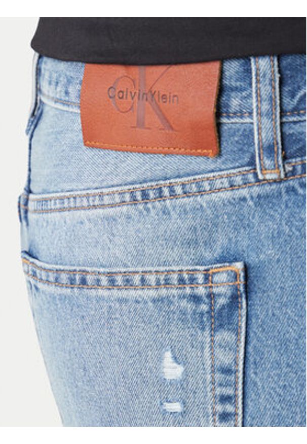 Calvin Klein Jeans Szorty jeansowe LV04RF790G Niebieski Slim Fit. Kolor: niebieski. Materiał: bawełna