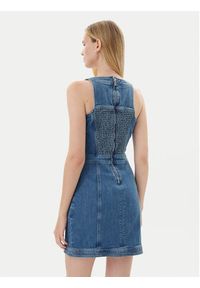Guess Sukienka 175261 Niebieski Classic Fit. Kolor: niebieski. Materiał: bawełna #3